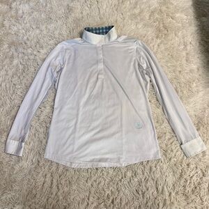 Women’s XL White Essex Classics Long Sleeve Horseback Riding Show Shirt